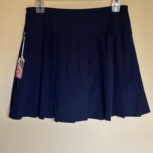 NWT Tommy Bahama Everyday Active Pleated Skort Navy Blue Women's XS Tennis Golf